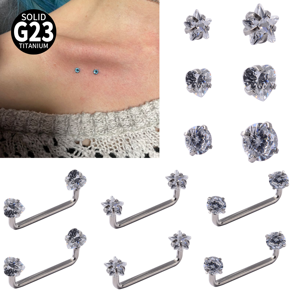Body Jewelry Implants - 3-1PCS Grado dell'impianto Titanio Microdermico Superficie