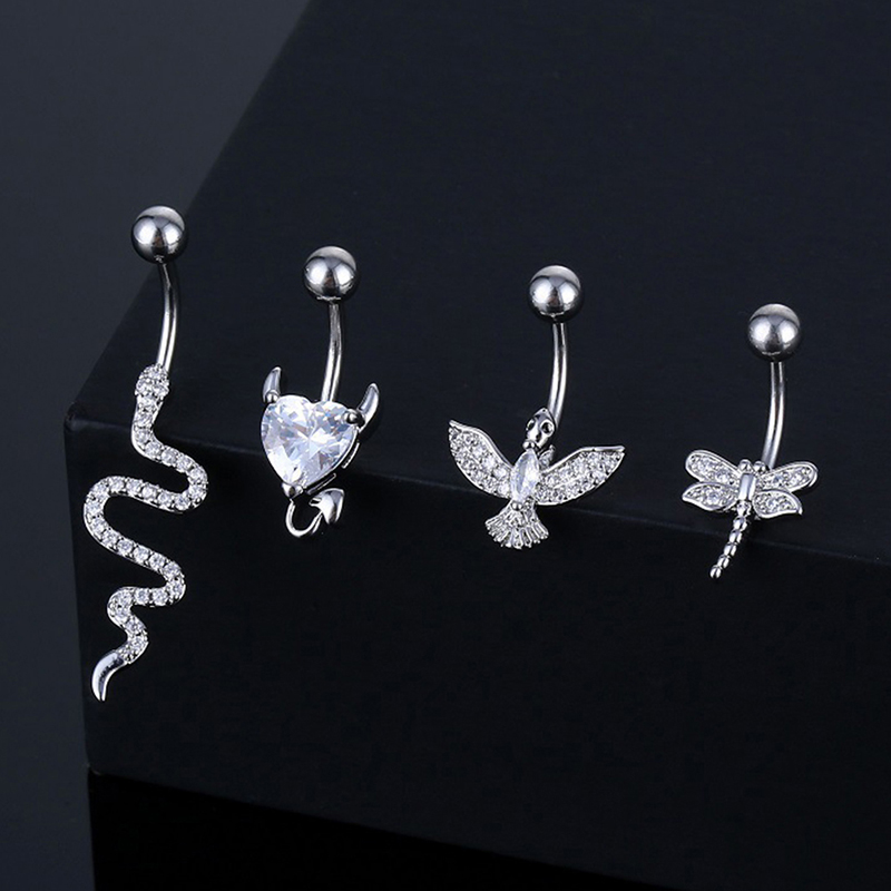 Body Jewelry Belly Button Rings - Anello per ombelico in cristallo Forma
