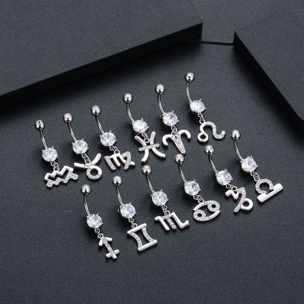 Body Jewelry Belly Button Rings - 12 serie di costellazioni Piercing all'ombelico