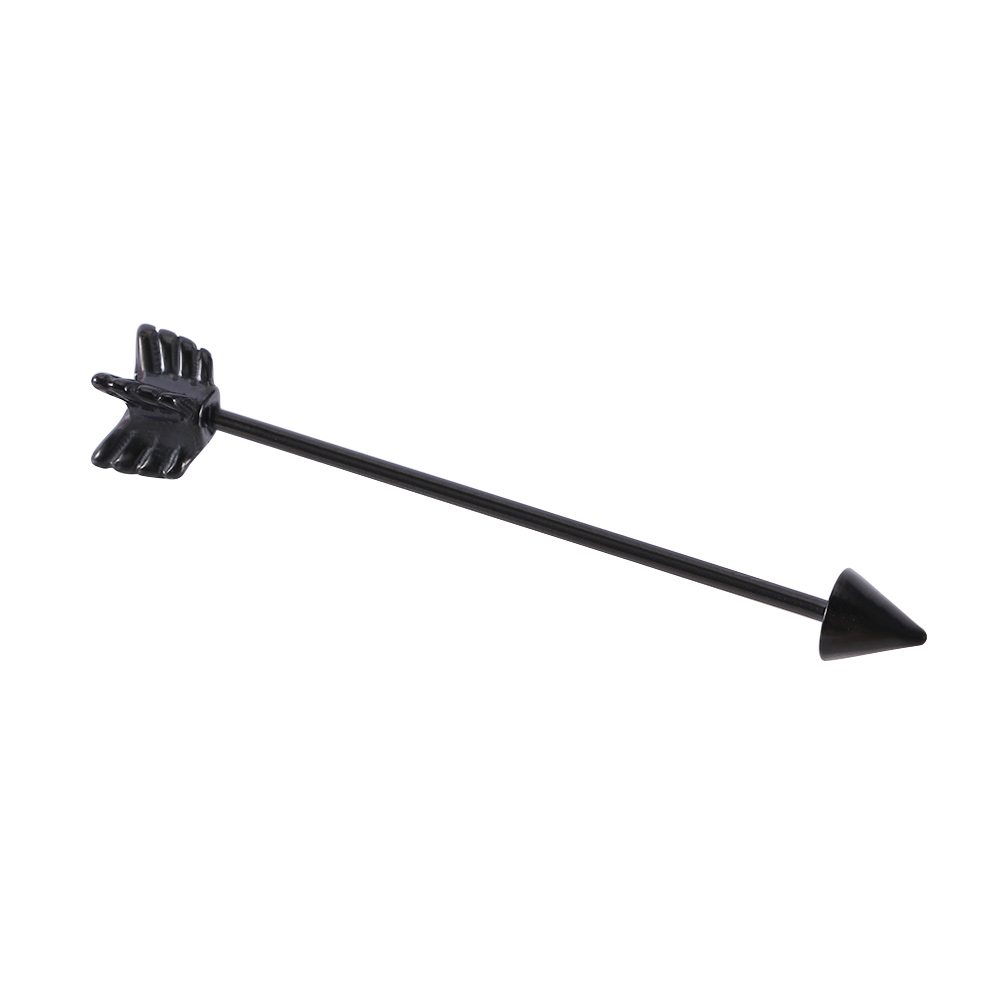 Industrial Barbell Long - Piercing per Cartilagine dell'Orecchio a Forma