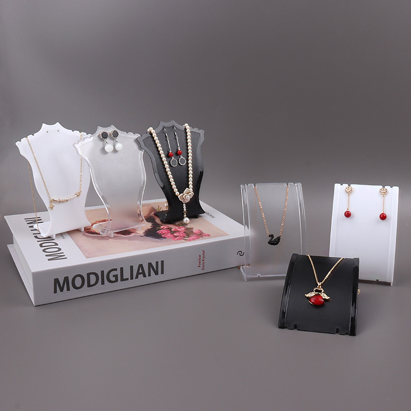 Body Jewelry Display Ideas - Mini collana in acrilico espositore manichino