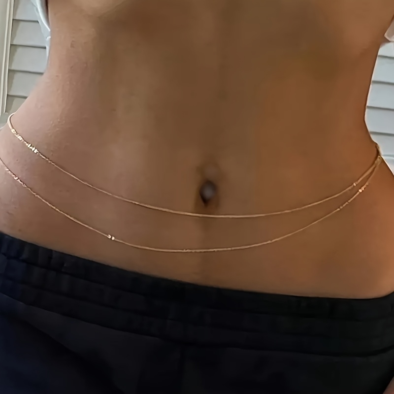 Body Jewelry Bulk - Cintura a catena in metallo dorato