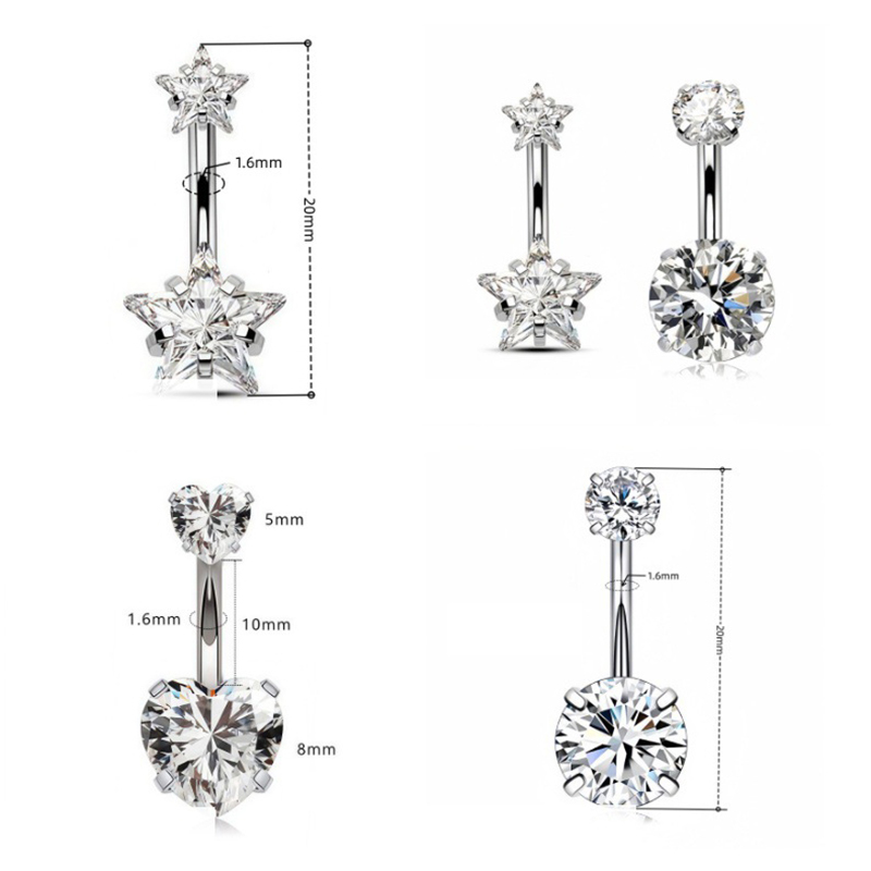 Piercing all'Ombelico a Forma  - Body Jewelry Belly Button Rings recensione e prezzo