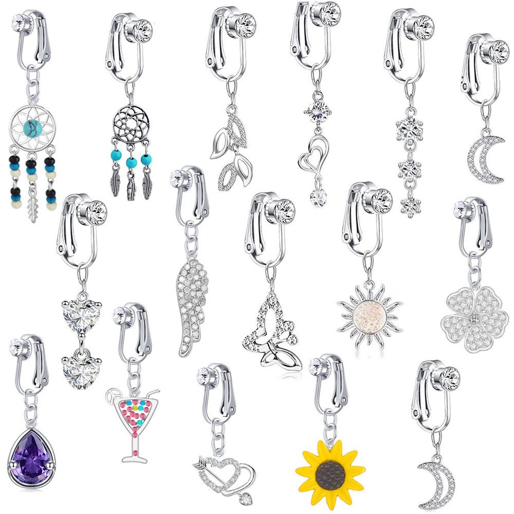 Faux Fake Belly Butterfly Fake - Body Jewelry Belly Button Rings recensione e prezzo