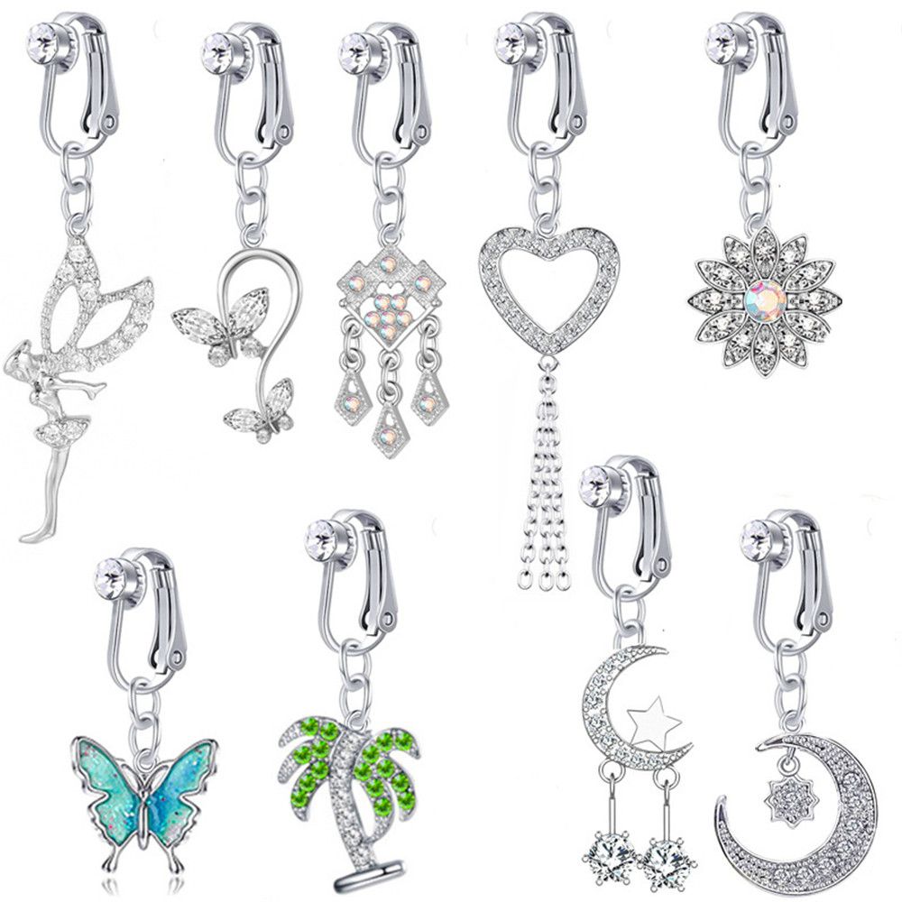 Faux Fake Belly Butterfly Fake - Body Jewelry Belly Button Rings recensione e prezzo