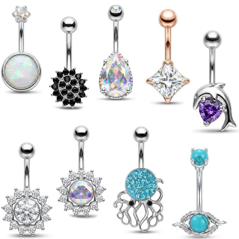 1 Pezzo Anello da Ombelico Pen - Body Jewelry Belly Button Rings recensione e prezzo