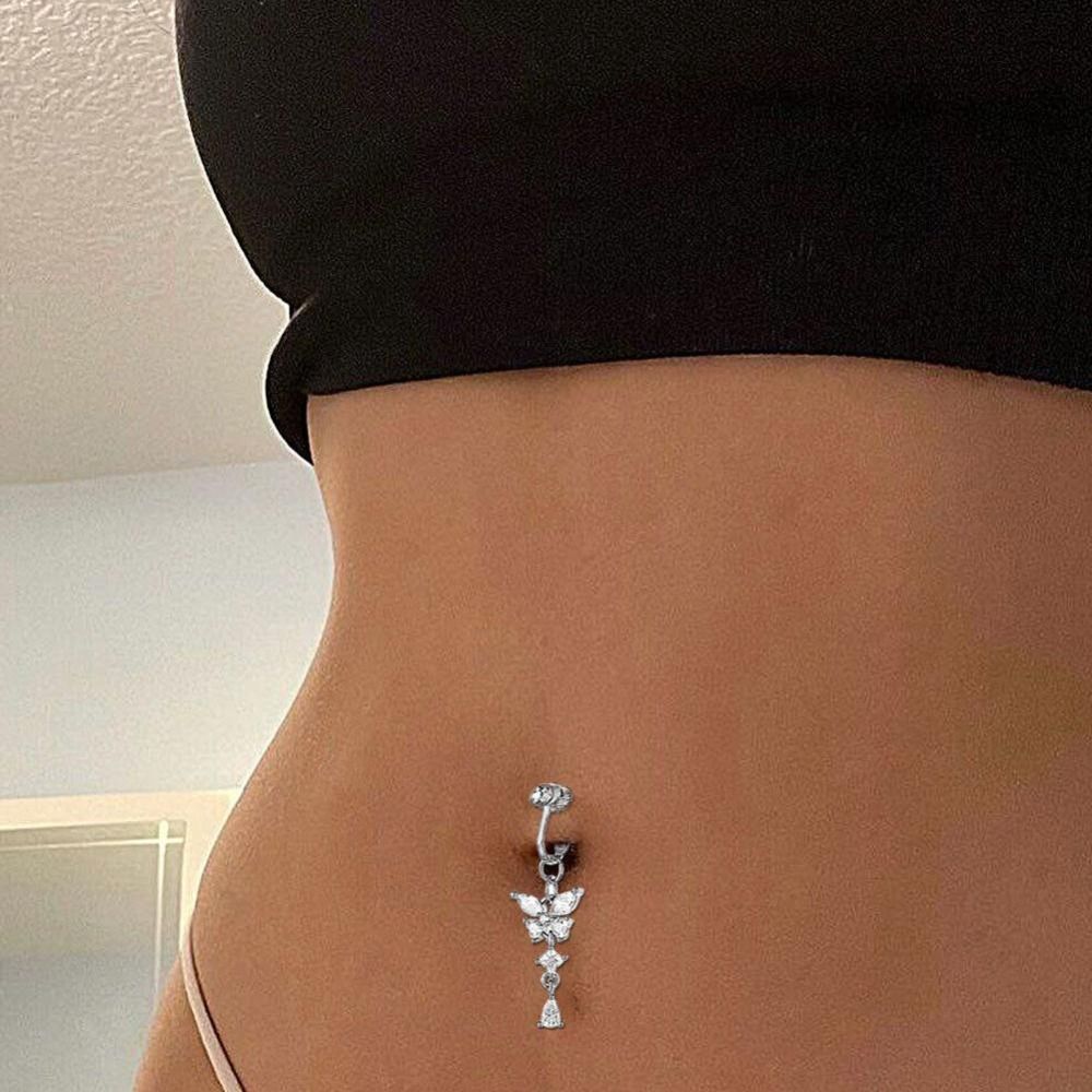 Anello per ombelico finto a cl - Body Jewelry Belly Button Rings recensione e prezzo