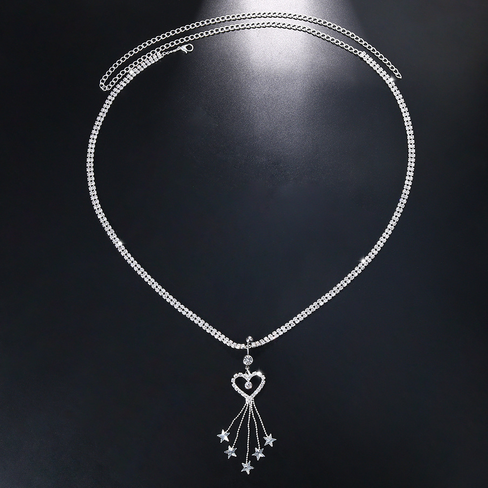 GLAMing Boho Heart Dangle Stra - Body Jewelry Belly Button Rings recensione e prezzo