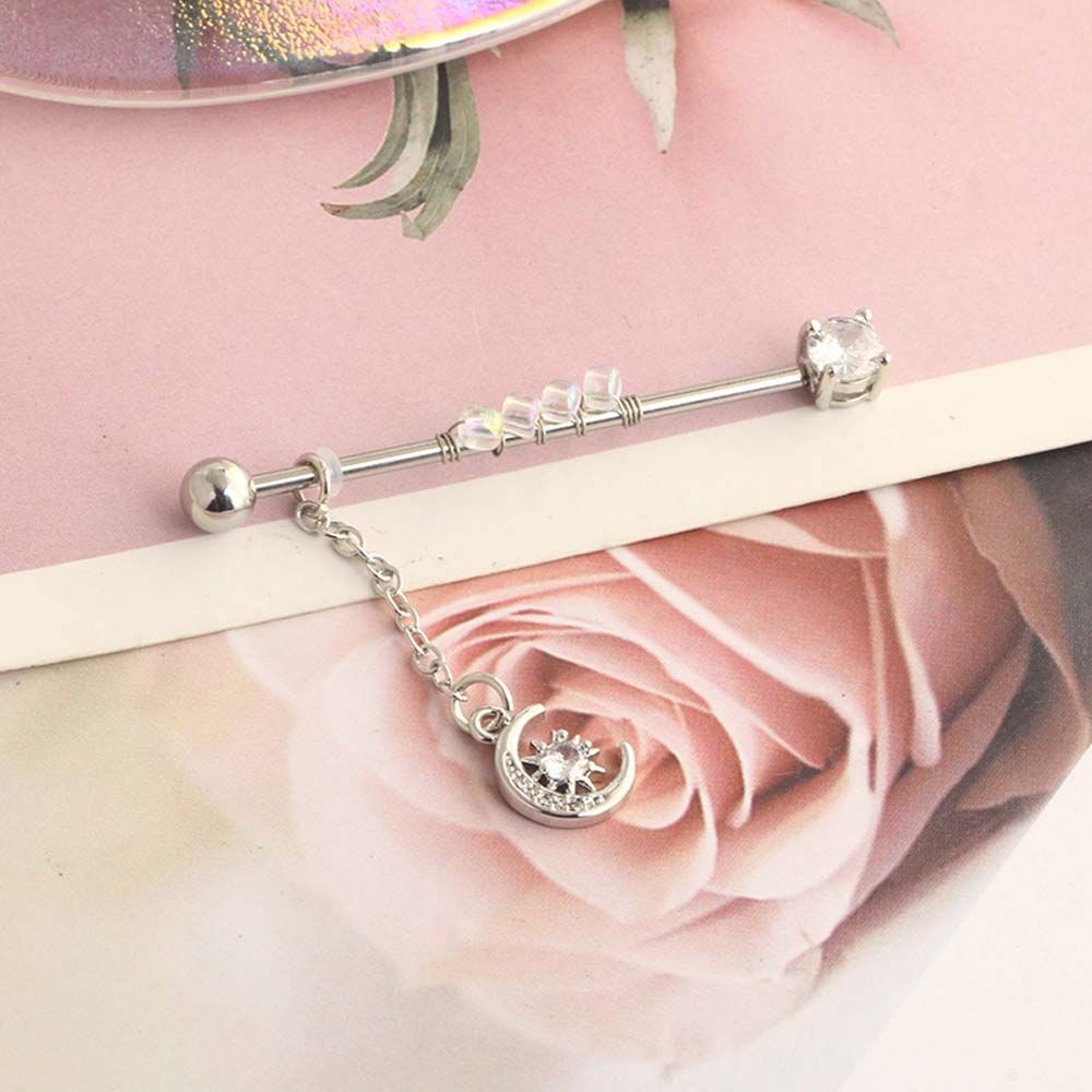 Orecchino a perno in stile pun - Industrial Barbell Long recensione e prezzo